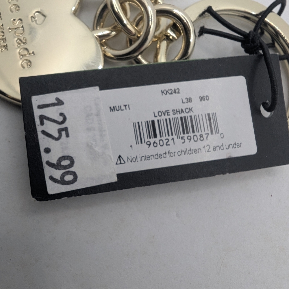 Kate Spade Love Shack Bag Charm Keychain - Picture 3 of 3